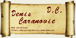 Denis Caranović vizit kartica